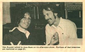 KEN RUNDEL INTERVIEWS JOAN BAEZ-KZEW